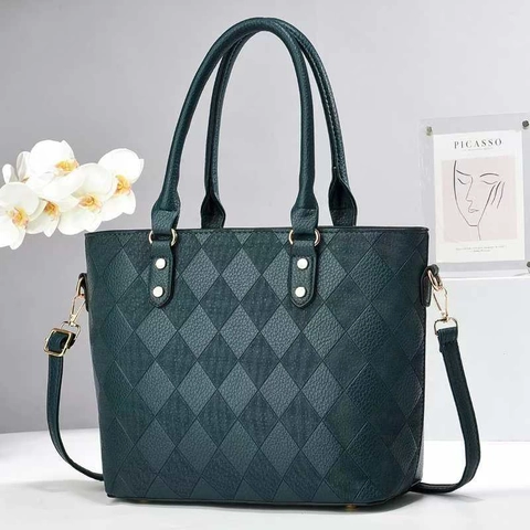 Damen Eimer Tasche PU Leder Rautenmuster Mode Große Kapazität Umhängetasche Mit Abnehmbarem Riemen Elegante Tragetasche