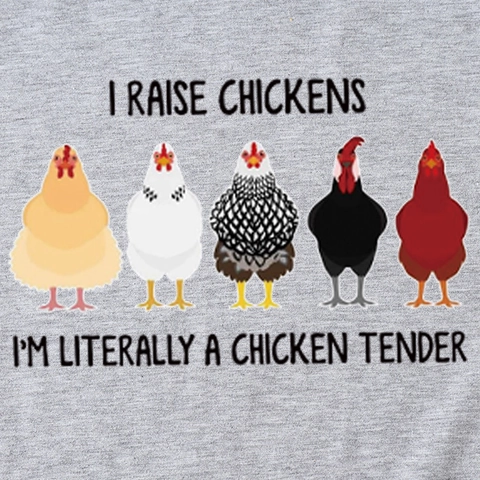 Women Cotton T-Shirt Round Neck Short Sleeve Funny Chicken Graphic Print Humorous Slogan Casual Summer Daily Loose Top