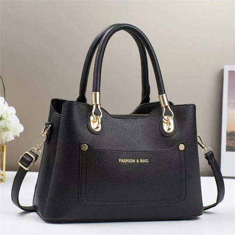 Damen Mode Litschi Muster PU Leder Tote Bag Stitching Design Schultertasche Handtasche Umhängetasche Für Damen Alltag