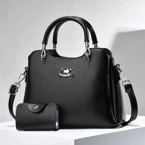 Women Handbag And Wallet Litchi Pattern PU Leather Crossbody Shoulder Bag Large Capacity Elegant Commuting