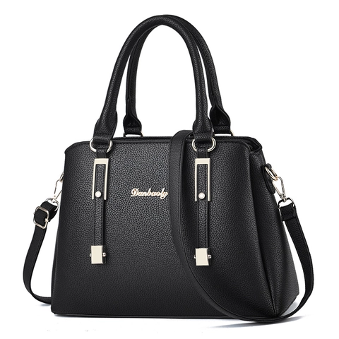Sac À Main Femme Cuir PU Motif Litchi Grande Capacité Sac À Bandoulière Élégant Décontracté Sac À Poignée Supérieure Bureau Dame