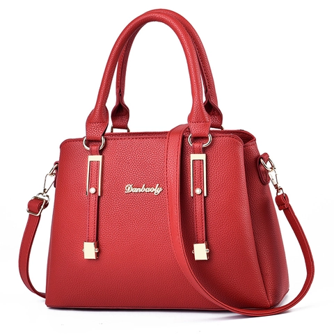 Sac À Main Femme Cuir PU Motif Litchi Grande Capacité Sac À Bandoulière Élégant Décontracté Sac À Poignée Supérieure Bureau Dame