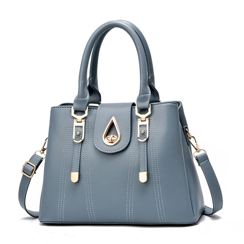 Bolso de Mano de Cuero PU para Mujer con Puntadas Verticales Bolso de Hombro Cruzado Herrajes Dorados Bolso Tote Gran Capacidad