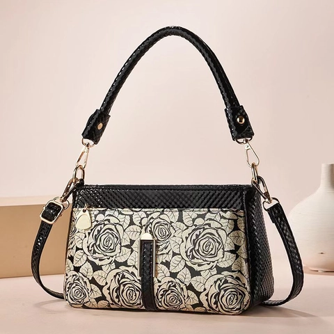 Borsa A Mano Da Donna In Pelle PU Elegante Stampa Animale Trama Serpente Borsa A Tracolla Uso Quotidiano Moda Versatile