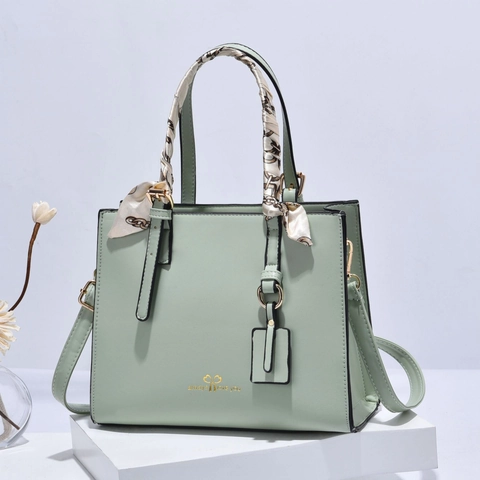 Damen PU Leder Handtasche Mit Schal Umwickeltem Griff Elegante Bogen Dekoration Abnehmbare Schultergurt Mode Tasche