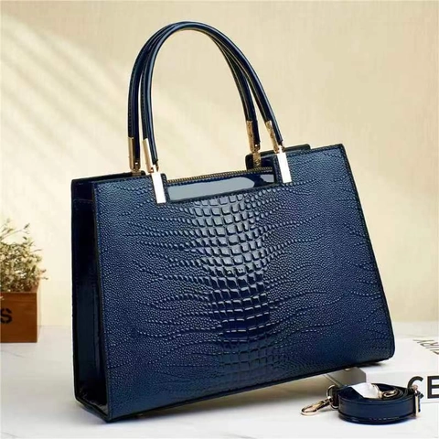 Damen Elegante Handtasche Mit Krokodilmuster PU Leder Stilvolle Henkeltasche Mit Verstellbarem Schultergurt Für Den Alltag