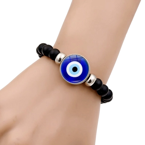 Evil Eye Perlenarmband Harz Matte Perlen Glas Nazar Anhänger Verstellbares Geflochtenes Seil Türkischer Ethnoschmuck Unisex