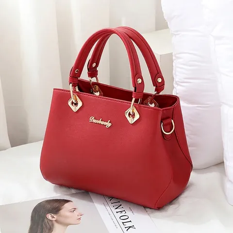 Elegante Damen PU Leder Handtasche Mit Goldener Hardware Vielseitige Crossbody Tasche Mit Großem Fassungsvermögen Alltag