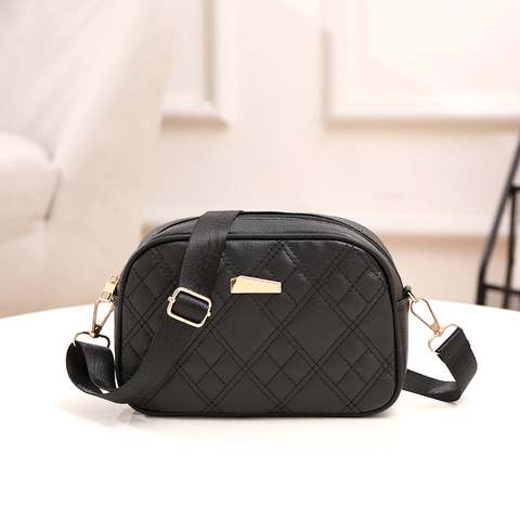 Women Quilted Crossbody Bag PU Leather Small Square Camera Bag With Adjustable Wide Strap Gold Hardware Casual Shoulder Bag