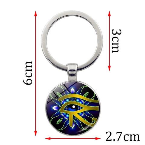 Vintage Zinc Alloy Evil Eye Keychain Eye Of Horus Glass Pendant Key Ring Ethnic Mandala Geometric Key Holder Jewelry Bags Accessory Unisex Gift
