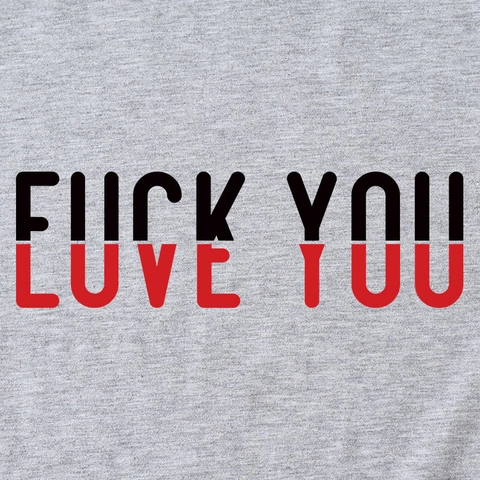 T-Shirt Femme En Mélange De Coton À Col Rond Et Manches Courtes Imprimé Lettres Love You Fuck You Streetwear Été Mode