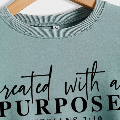 Sweatshirt Femme Mélange Coton Polyester Imprimé Lettres Col Rond Manches Longues Pull Décontracté Ample