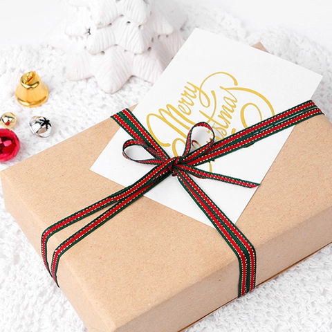 Weihnachtsband Polyester Rot Grün Gestreift Für Geschenkverpackungen DIY Handwerk Schleife Feiertagsdekoration Festlich