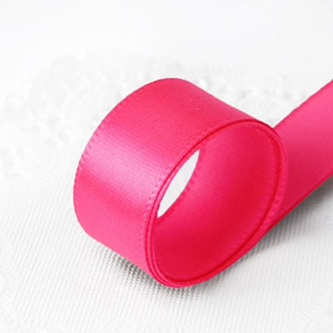 Elegant Rozerood Polyester Satijnlint Voor Cadeauverpakking Bruiloft Feest DIY Knutselen Strikken Decoratieve Geweven Lint