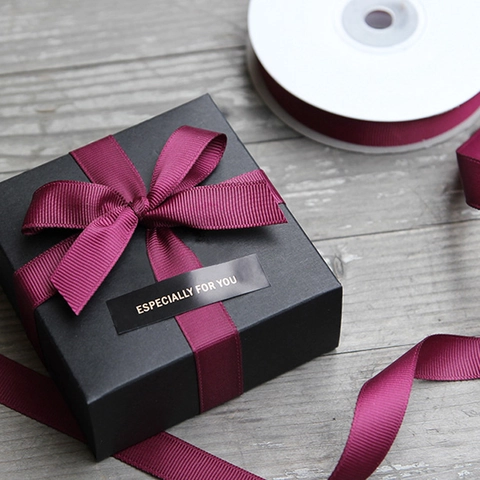 Wijnrood Grosgrain Lint Polyester Geribbeld Lint Voor Cadeauverpakking Bruiloft Feest DIY Handwerk Decoratie Lint