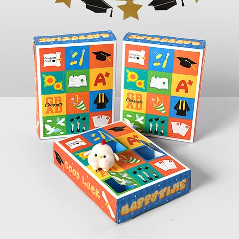 Abschluss DIY Locher Blind Box Leere Karton Geschenkbox Für Abschlussfeier Party Zubehör Dekorationen