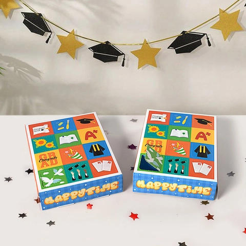 Abschluss DIY Locher Blind Box Leere Karton Geschenkbox Für Abschlussfeier Party Zubehör Dekorationen