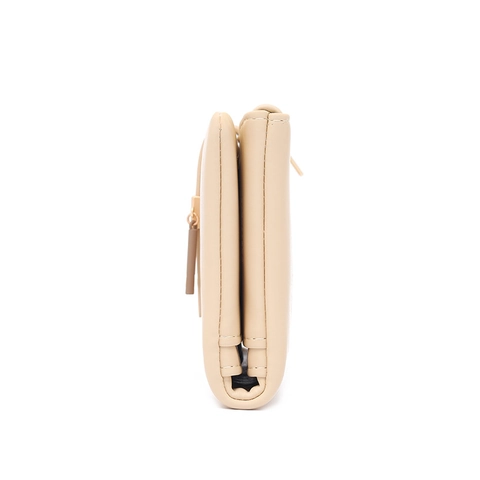Damen Lange PU Leder Geldbörse Frische Puzzle Schnalle Reißverschluss Faltbare Clutch Multi Kartenhalter Handy Tasche Süßer Stil