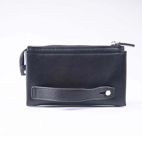 Herren Business PU-Leder Lange Geldbörse Mit Litschimuster Große Kapazität Clutch Multi Kartenhalter Reißverschluss Telefonbörse