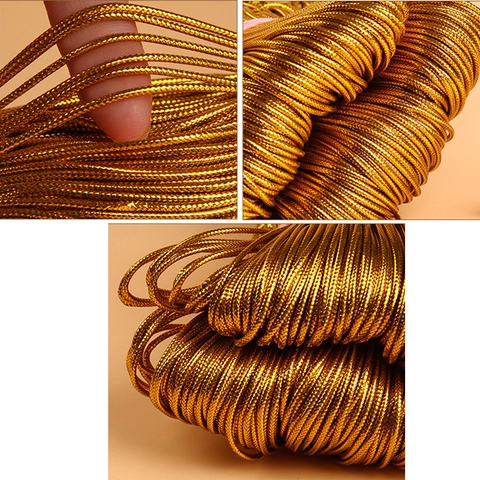 Metalen Gevlochten Knutselkoord Metaallint Voor Cadeauverpakking Sieraden DIY Ornament Decoratie Goud Zilver