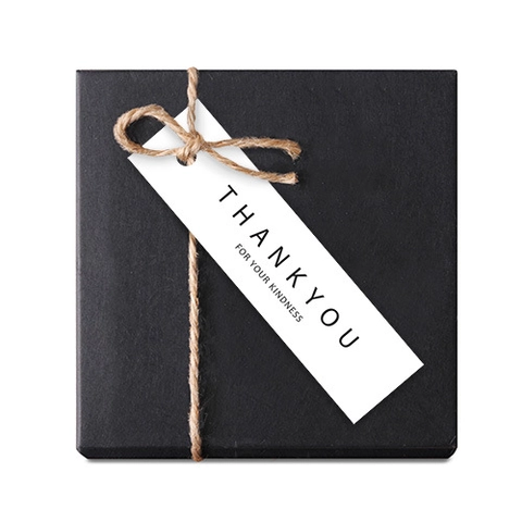 Thank You Gift Tags Rectangular Paper Label Cards For Wedding Party Decoration Packaging Creative Minimalist Greeting