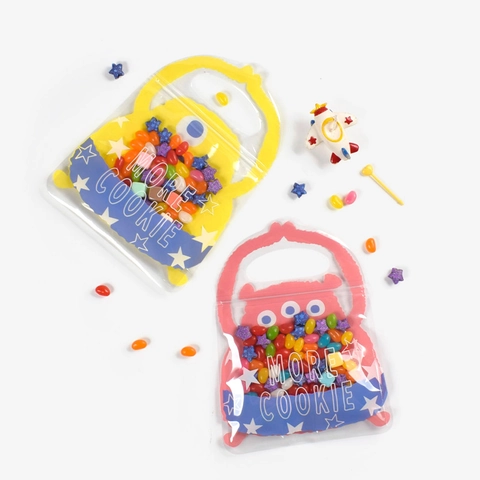 Cartoon Monster Tragbare Kekstüte Kunststoff Selbstversiegelnd Griff Leckerli Tasche Für Süßigkeiten Halloween Party Geschenkverpackung