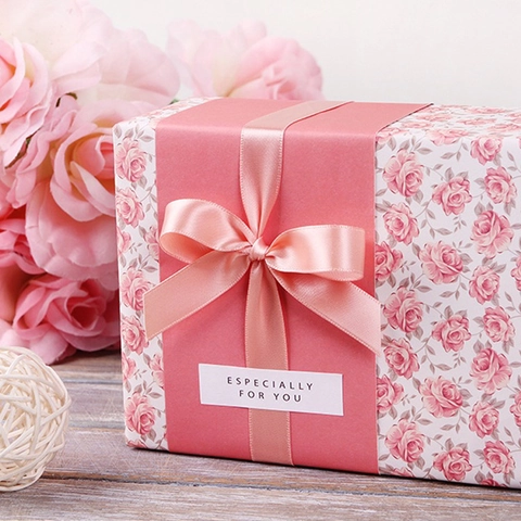Cinta de Poliéster de Satén Suave Para Embalaje de Regalos Caja de Dulces de Boda Manualidades DIY Albaricoque Rollo de Cinta