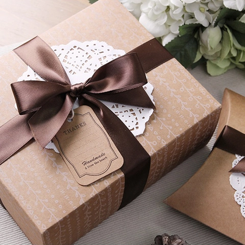 Coffee Satin Ribbon For Gift Wrapping Wedding Party DIY Crafts Shiny Decorative Polyester Ribbon For Bow Making Embellishment