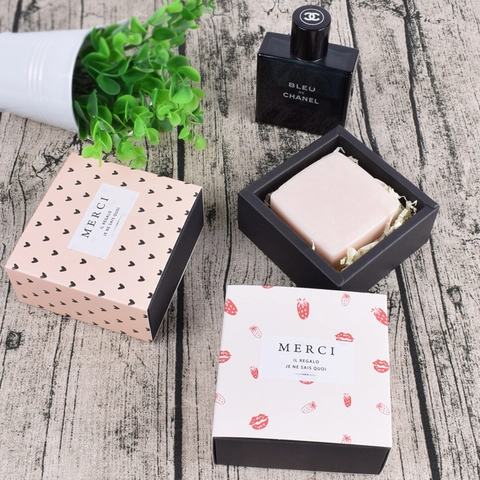 Korean Marble Pattern Cardboard Drawer Gift Box With Ribbon For Jewelry Candy Chocolate Soap Packaging Wedding Party Box