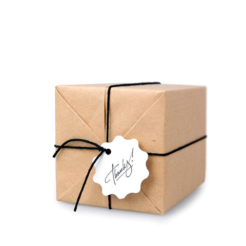 Etichette Regalo in Cartoncino Bianco Festonato Stile Coreano Semplice Decorazione Imballaggio per Matrimonio Festa Handmade Thanks