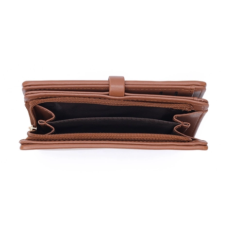 Women Sweet PU Leather Folding Small Wallet With Bowknot Metal Buckle Zipper Coin Pocket Multiple Card Slots Purse