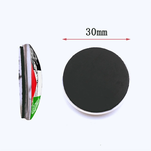Palestine Flag Creative Fridge Magnets Crystal Glass Round Refrigerator Magnet For Whiteboard Kitchen Home Decor Office Decoration