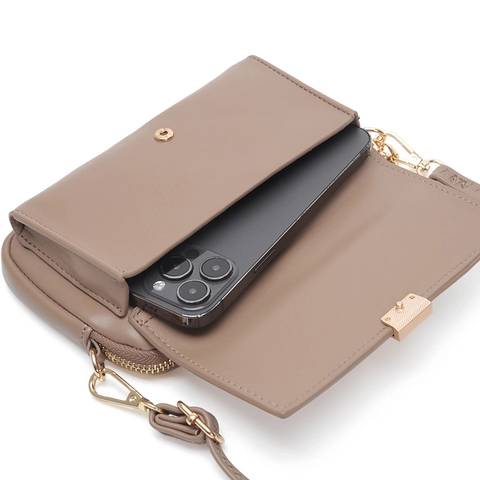 Mode Damen Gesteppte PU-Leder Umhängetasche Kleine Quadratische Handytasche Mit Metallblattverschluss Verstellbarer Gurt Alltag