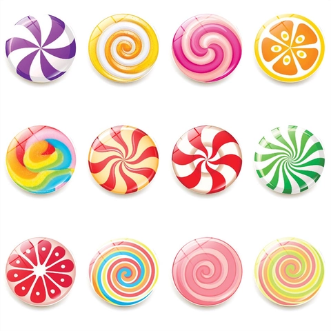 Kleurrijke Snoep Koelkastmagneten Rond Kristalglas Vruchtenschijfjes Magnetische Stickers Voor Keuken Home Decor Kantoor Whiteboard