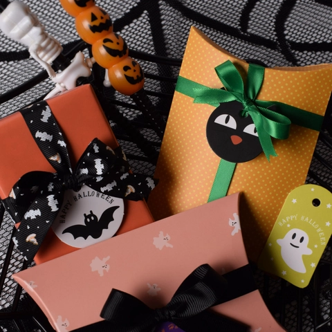 Halloween Kürbis Geist Lutscher Einsteckkarten Papier Geschenkanhänger Party Süßigkeitenschachtel Dekorationen DIY Karten