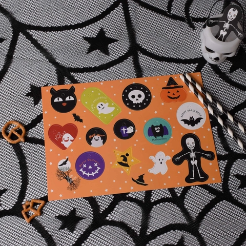 Halloween Geschenkanhänger Papier Dekokarten Unregelmäßige Kürbis Geist Schädel Muster Für Süßigkeitenbox Party Deko