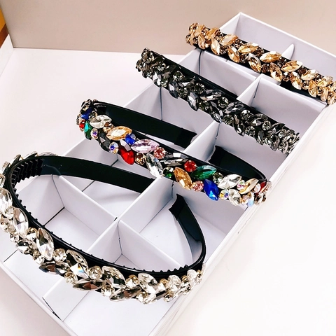 Cerchietto Per Capelli In Cristallo Elegante Con Denti Antiscivolo Fatto A Mano Brillantini In Strass Per Donna Lusso Styling