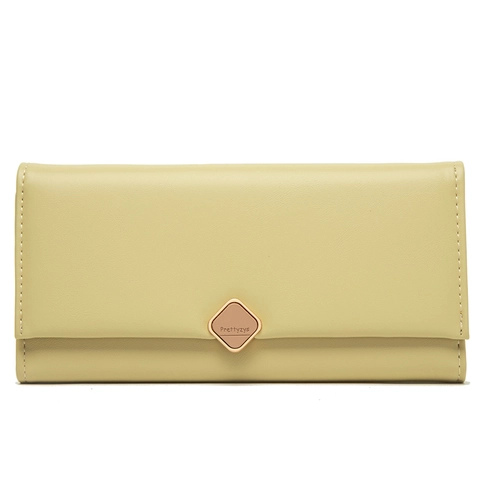 Damen Langbörse PU-Leder Rautenmuster Clutch Portemonnaie Große Kapazität Metallschnalle Einfache Mode Damen Handy Kartenhalter