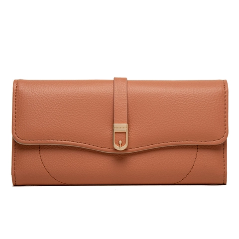 Damen Langbörse Große Kapazität PU-Leder Kieselmaserung Mehrere Kartenfächer Clutch Elegant Klappenverschluss Geldbörse Für Damen