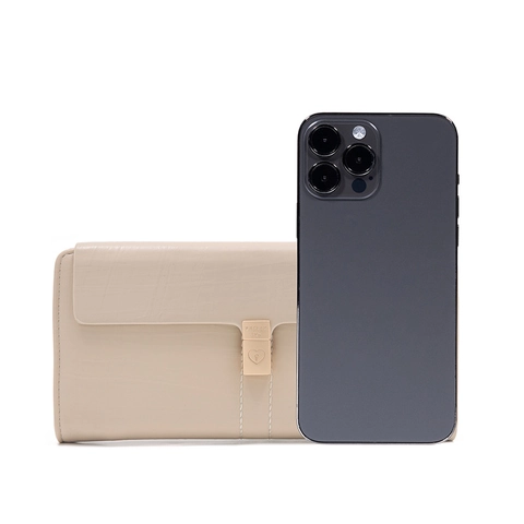 Portafoglio Lungo da Donna in Pelle PU Con Fibbia a Cuore Porta Carte Grande Capacità Pochette Minimalista Tinta Unita Fashion Viaggio Accessorio