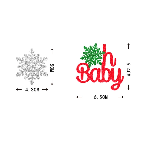 Glitter Paper Snowflake One Cake Toppers Set For First Birthday Party Christmas Winter Holiday Dessert Decorations With Wooden Picks