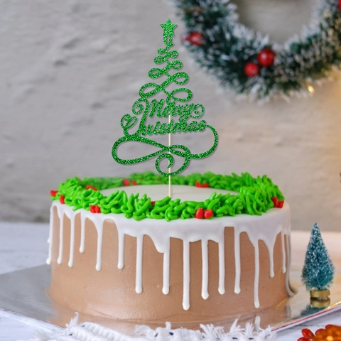 Glitzer Merry Christmas Kuchenstecker Rentier Weihnachtsbaum Weihnachtsmütze Deko Für Weihnachtsfeier Tortendekoration