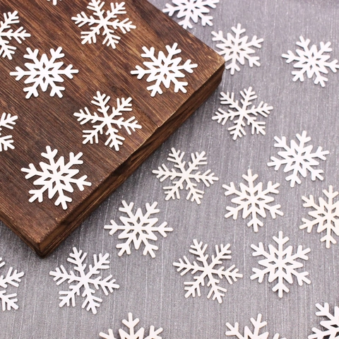 Confettis Flocons de Neige Blanc Découpe Laser Papier Noël Hiver Fête Table Décoration de Maison Vacances Ornement Nordique