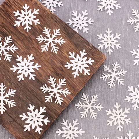 White Snowflake Confetti Paper Scatters Christmas Table Desktop Decoration Winter Wonderland Theme Party Supplies