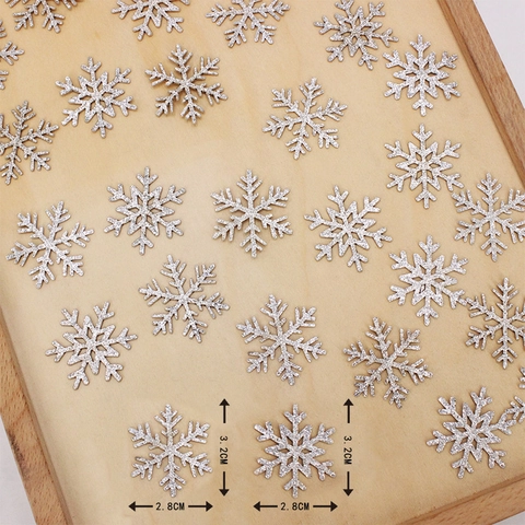 Confeti de Copo de Nieve con Purpurina Plateada para Decoración de Mesa de Navidad Copos de Nieve de Papel Fiesta Vacaciones
