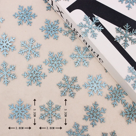Confettis Flocon De Neige Bleu Pailleté Décoration Table Noël Scintillant Décoration Fête Hiver Fournitures DIY