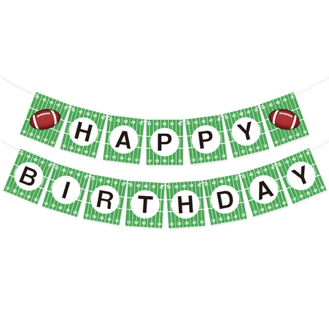Set di Decorazioni per Festa di Compleanno a Tema Football Americano Banner Happy Birthday Spirali Pendenti per Eventi Sportivi Super Bowl