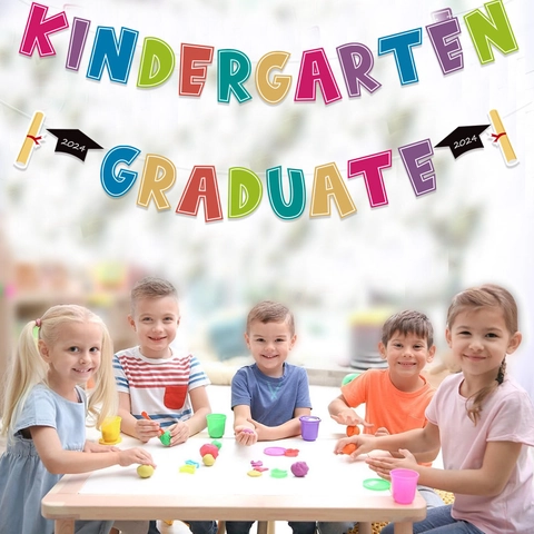 Banner Laurea Scuola Materna Ghirlanda Di Carta Colorata Decorazione Da Appendere Per Festa Di Laurea
