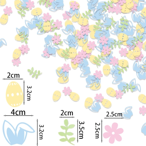 Ostern Konfetti Papier Hase Ei Blume Blatt Macaron Farben Party Tisch Dekoration DIY Handwerk Süßes Festival Dekor