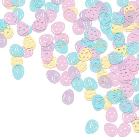 Easter Egg Confetti Paper Hollow Macaron Colors Glitter Easter Lettering Party Table Decoration DIY Ornaments